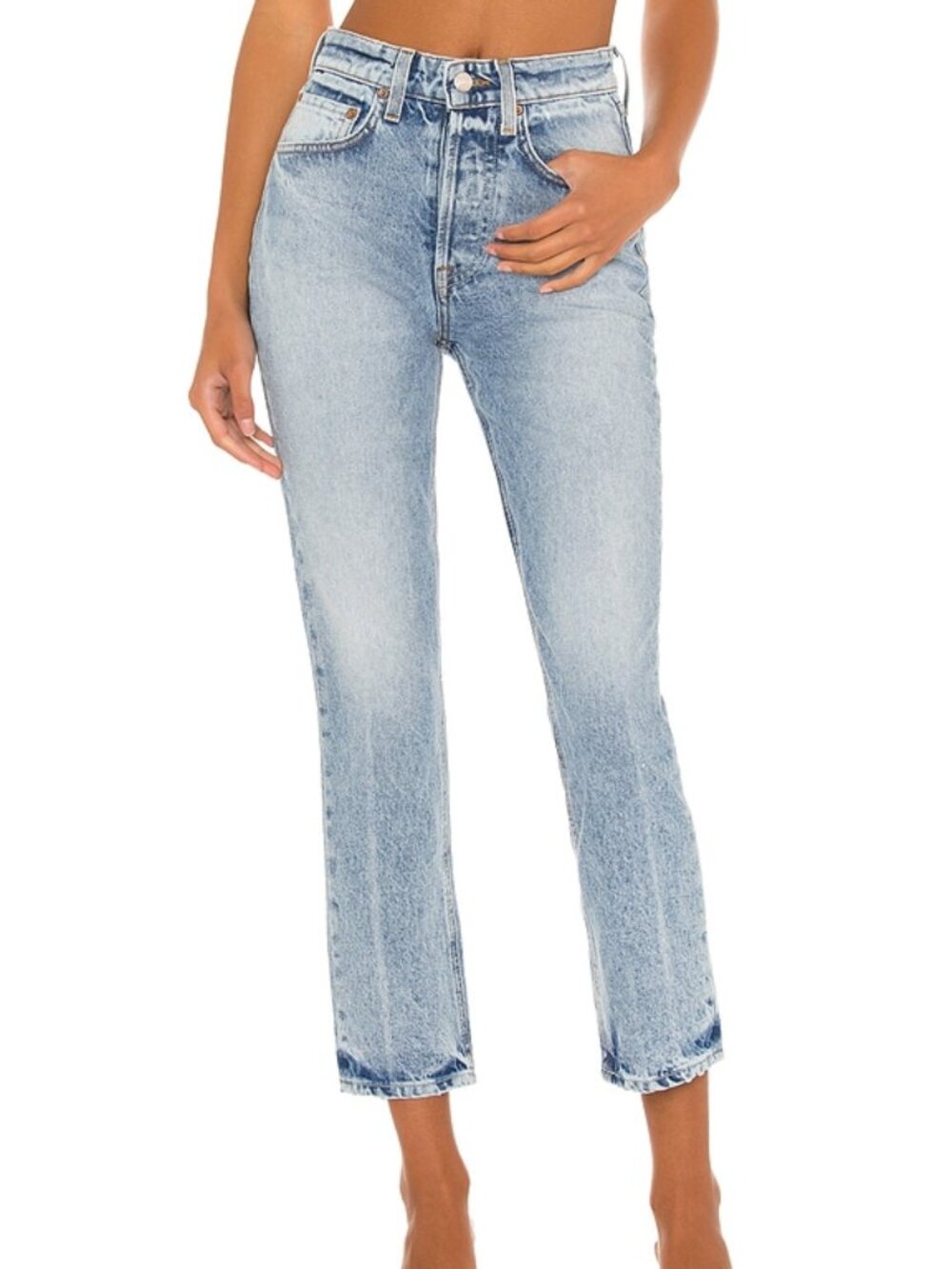 GRLFRND Karolina High Rise Straight Crop Queens Jeans 26